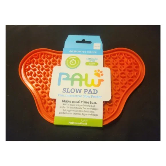 Pet Dream House Lick Paw Pad & Slow Feeder for Dogs - Orange, NWT - Picture 6 of 9